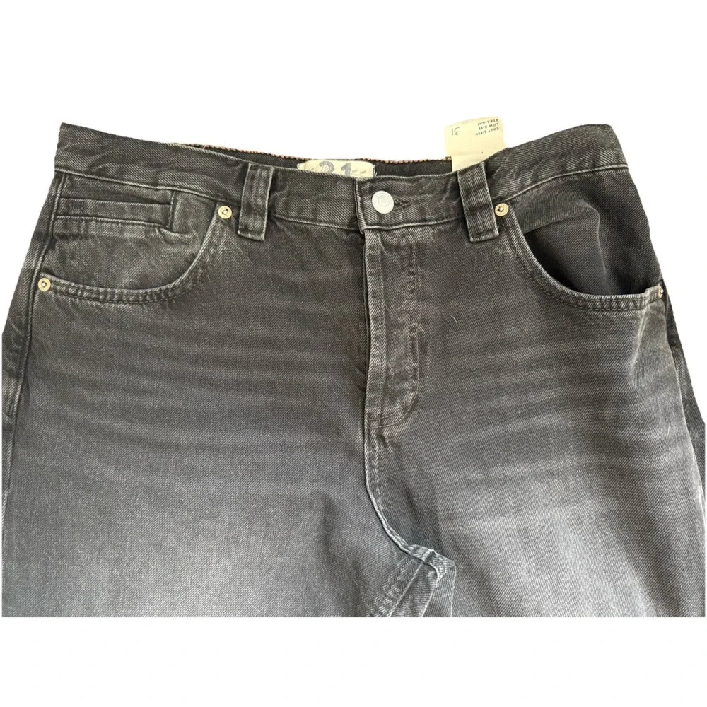 Free People We The Free‎ Curvy Siren Low Rise Straight Jean Size 31 Black